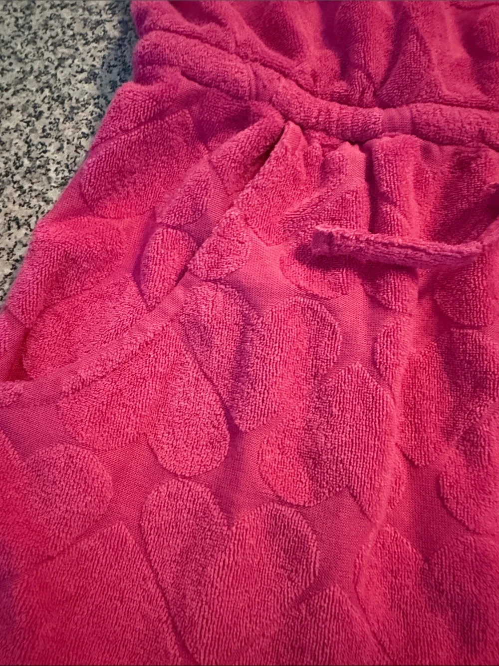 Old Navy Kids Pink Heart Terry Romper - 10/12